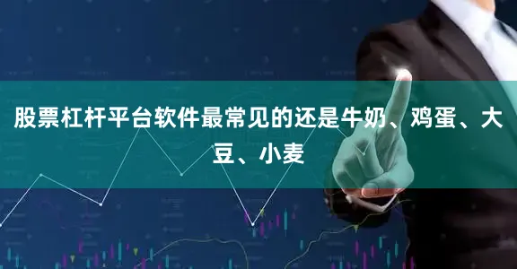 股票杠杆平台软件最常见的还是牛奶、鸡蛋、大豆、小麦