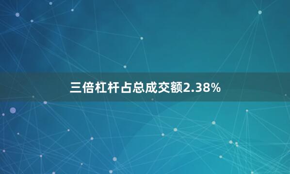 三倍杠杆占总成交额2.38%