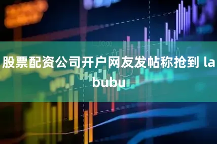 股票配资公司开户网友发帖称抢到 labubu