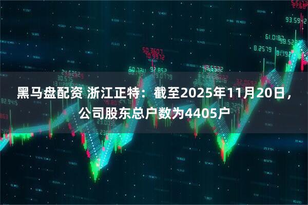 黑马盘配资 浙江正特：截至2025年11月20日，公司股东总户数为4405户